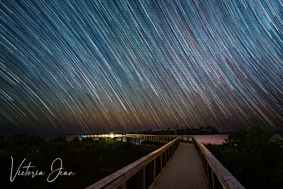Star Trails Over Gulf
