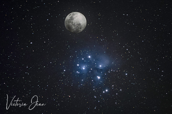 Pleiades and Moon Dec 3