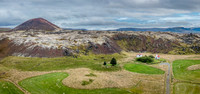 Rauðamelskirkja Church at Gerðuberg cliffs on the Snæfellsnes Peninsula