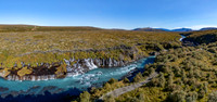 Hraunfossar in Borgarfjörður region Western Iceland