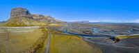 Lómagnúpur Mountain and Braided River Plains in Southern Iceland