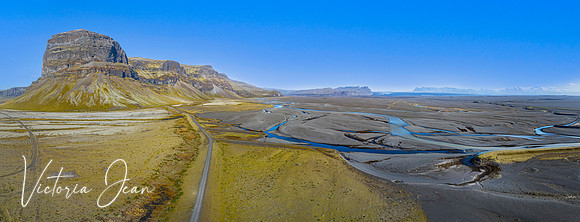 Lómagnúpur Mountain and Braided River Plains in Southern Iceland