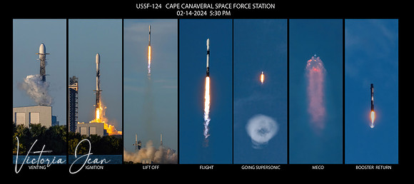 USSF-124 Stages of Launch