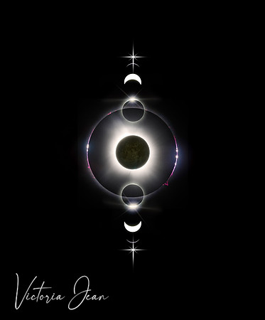 Aligned 2024 Total Solar Eclipse