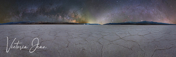 Double Pano Summer AND Winter Milky Way in a 24-hr period  Death Valley Feb 2025